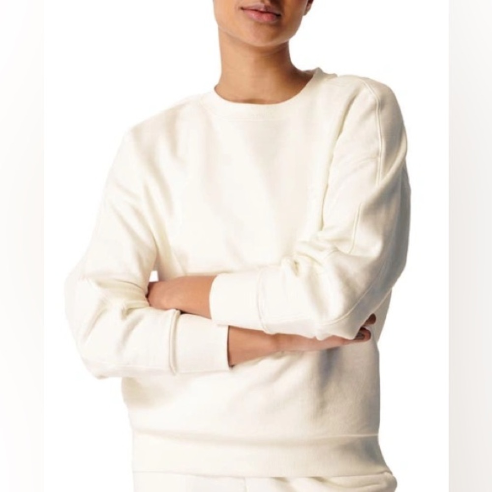 SWEATY BETTY Essentials Sweatshirt In Lily White